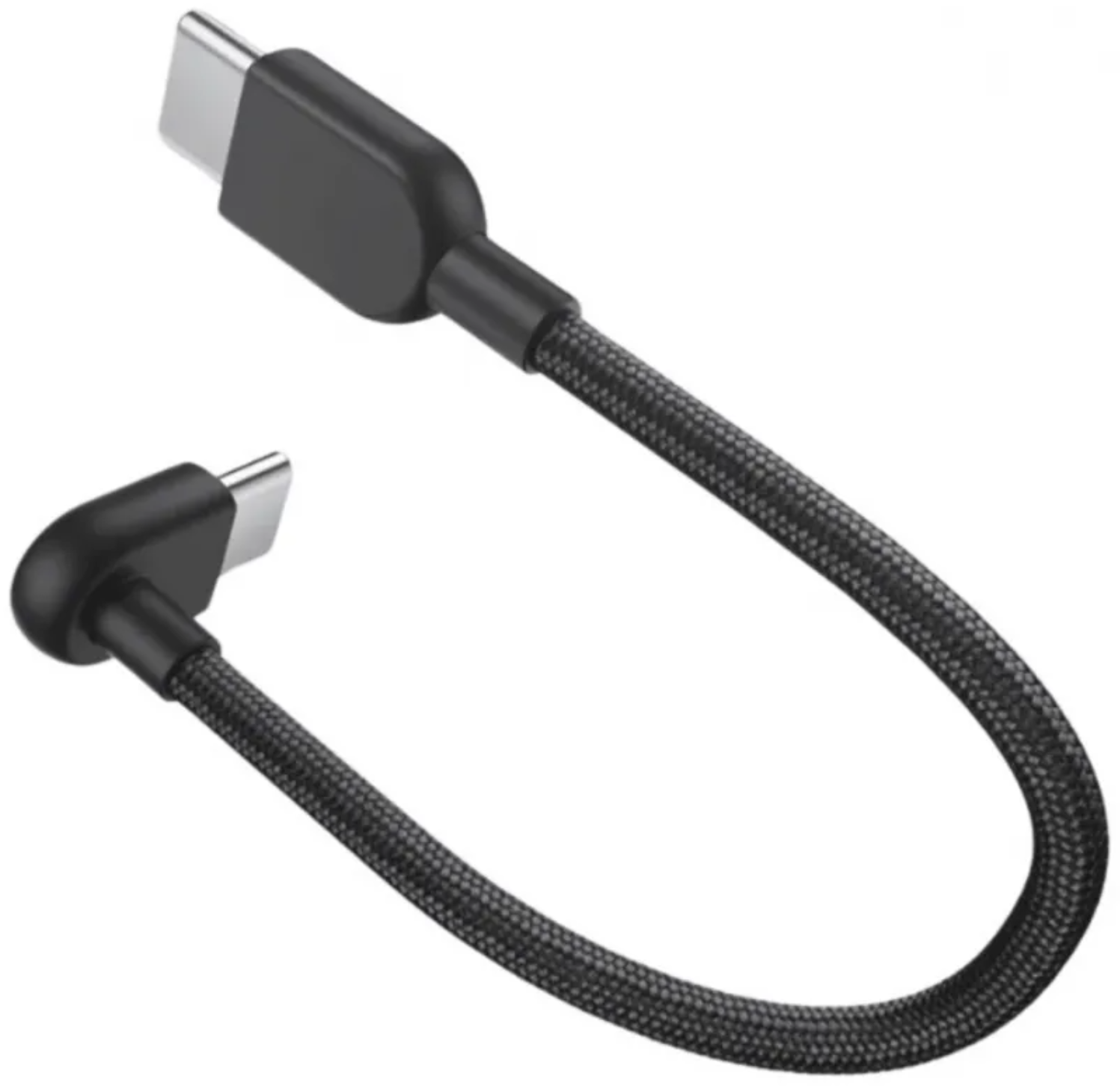 Кабель Xiaomi 3A Braided USB-C to USB-C Cable (10cm) черный BHR08W0GL