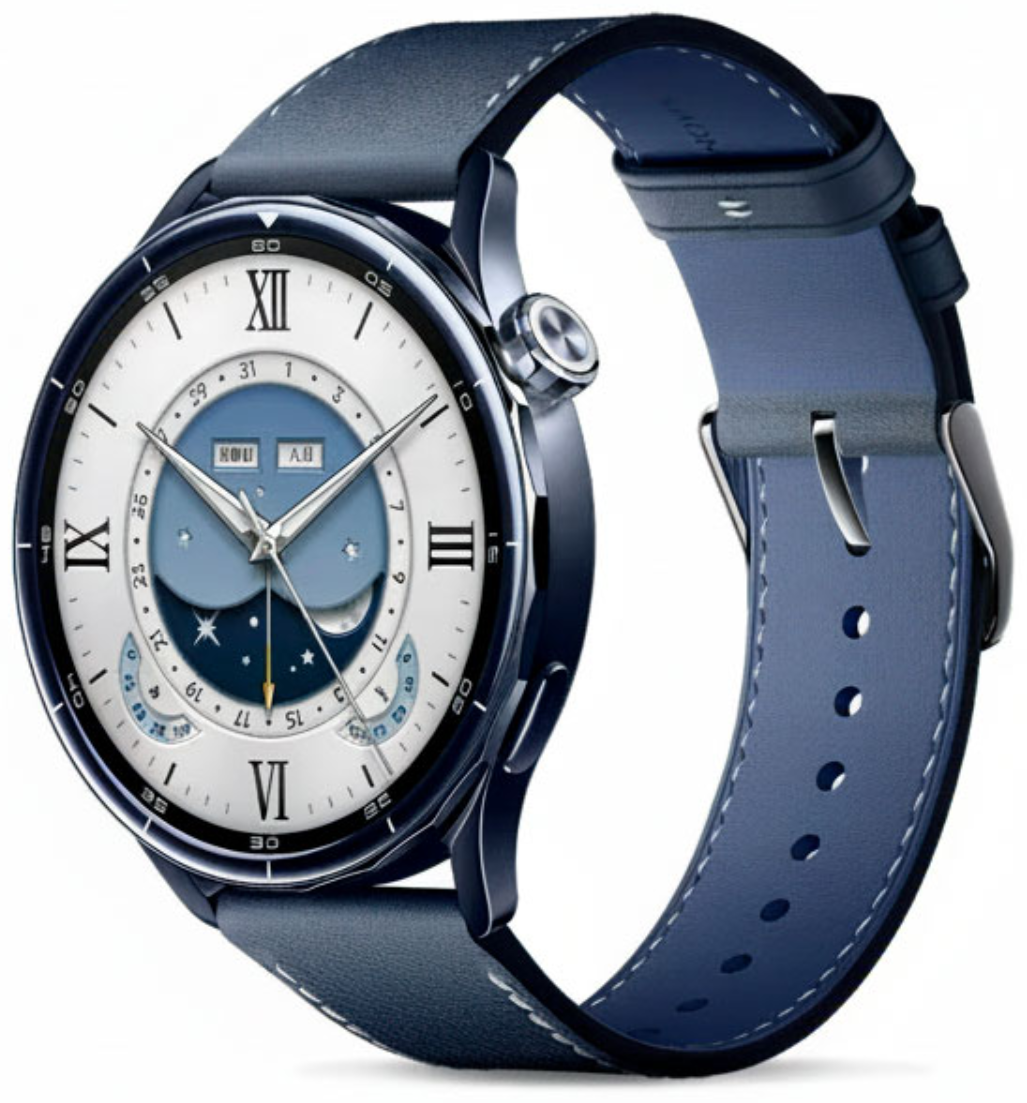 Смарт-часы Xiaomi Watch S5 46mm синий с синим кожаным ремешком BHR08ITGL