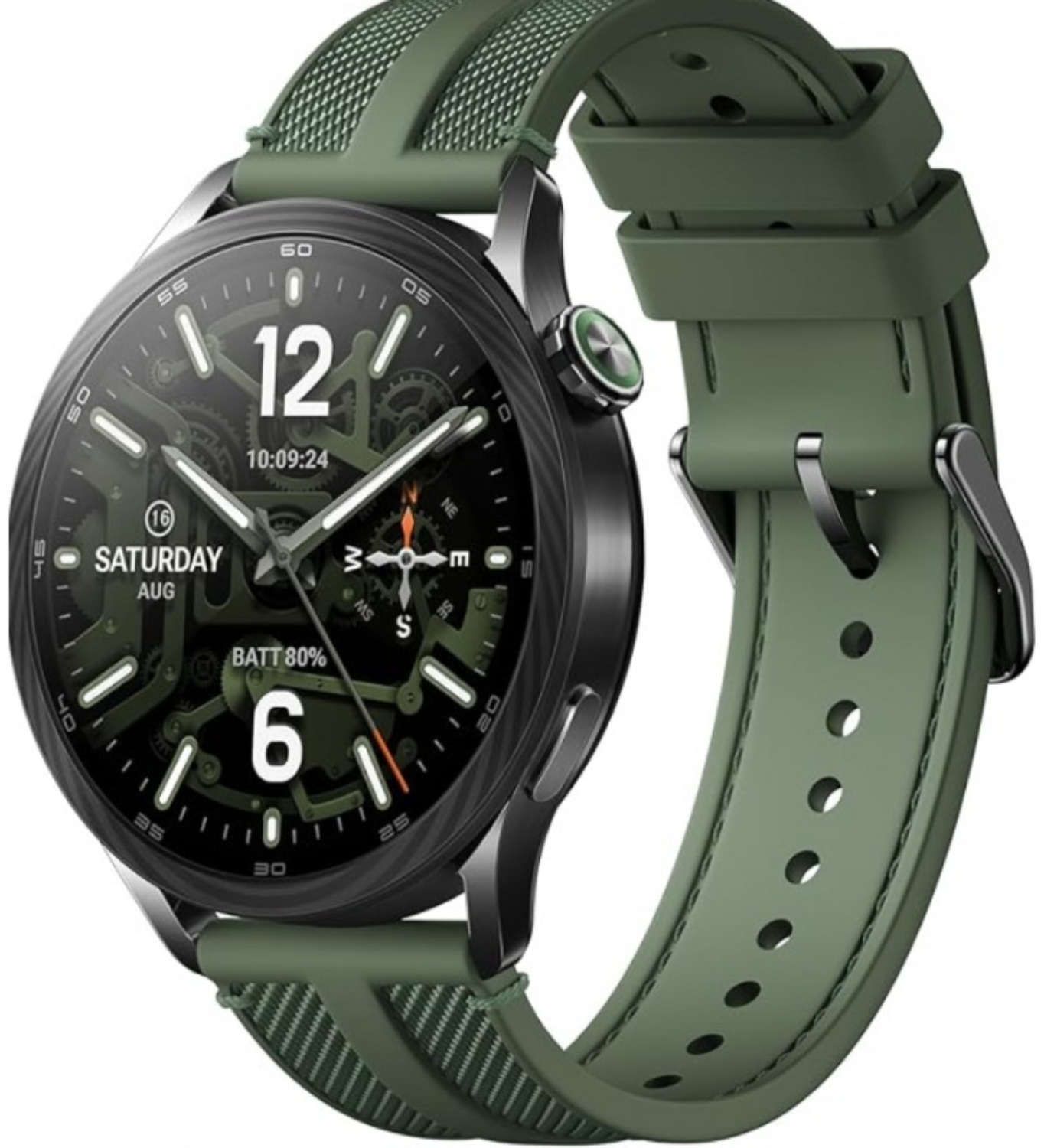 Смарт-часы Xiaomi Watch S5 46mm черный с зеленым ремешком BHR08IXGL